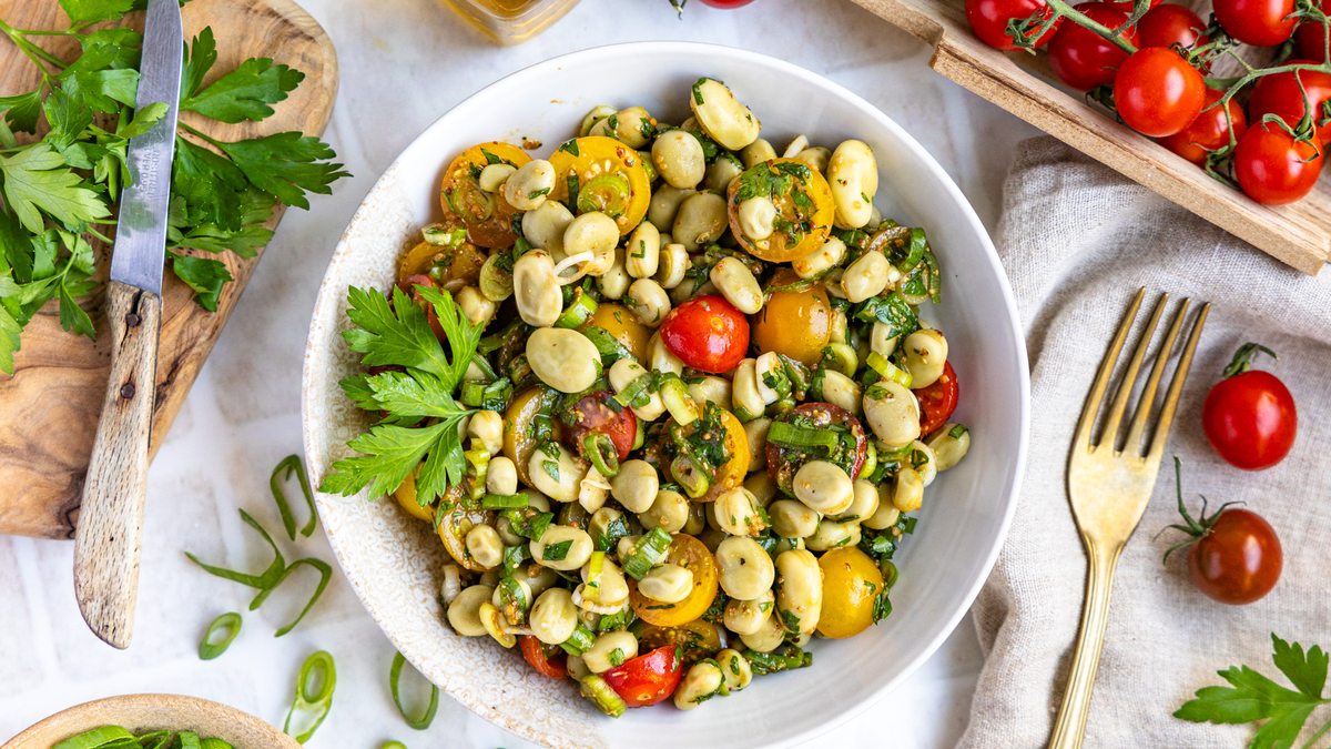 Dicke-Bohnen-Salat: schnell & einfach