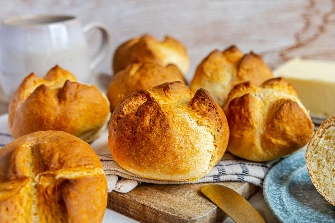 Einfache Dinkel-Quark-Brötchen