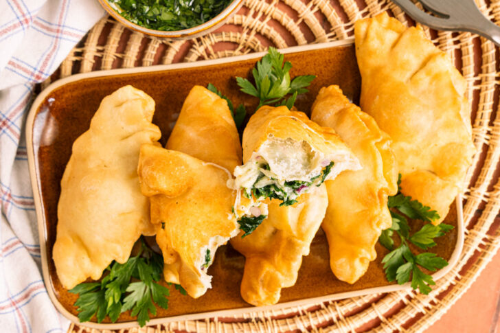 Panzerotti mit Spinat und Käse
