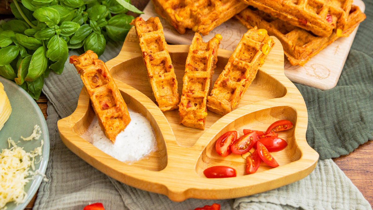 Pizzawaffeln für Babys und Kleinkinder