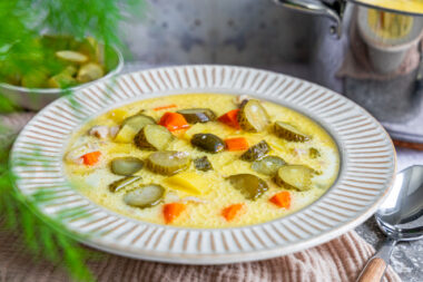 polnische Gurkensuppe nach Omas Rezept