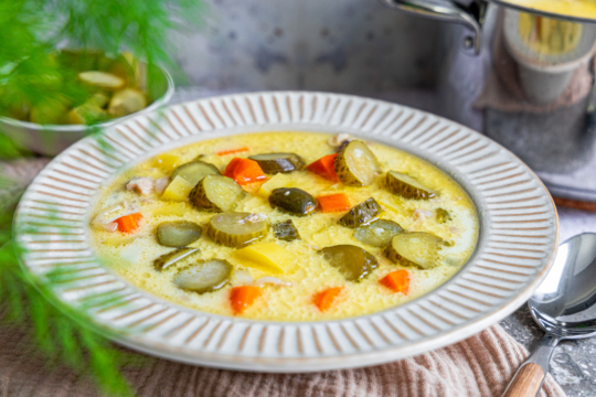 polnische Gurkensuppe nach Omas Rezept