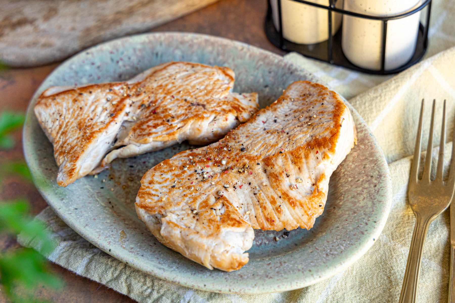 Putensteak saftig braten