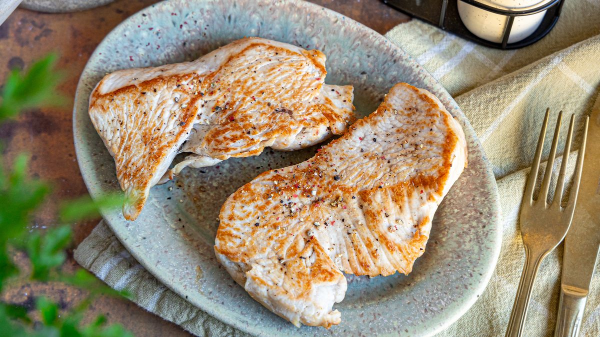 Putensteak saftig braten
