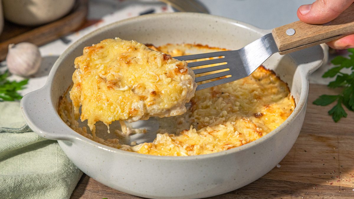 Schnitzelauflauf aus dem Backofen