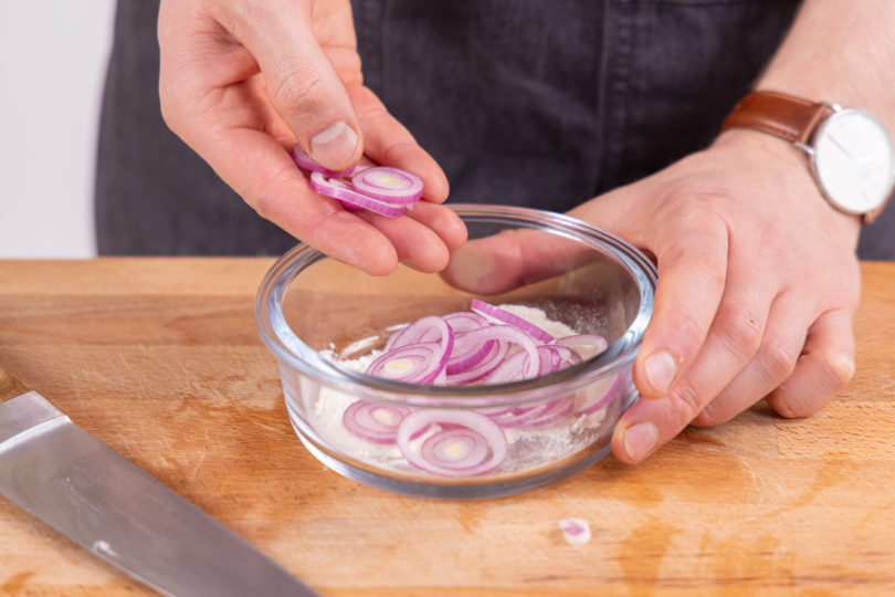 Zwiebelringe mehlieren