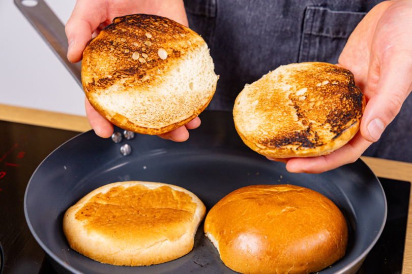 angeröstete Burger-Buns