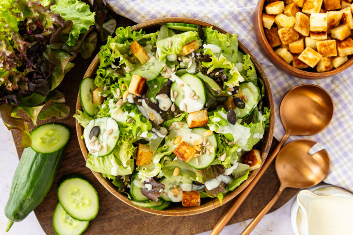 Einfacher Lollo Rosso Salat