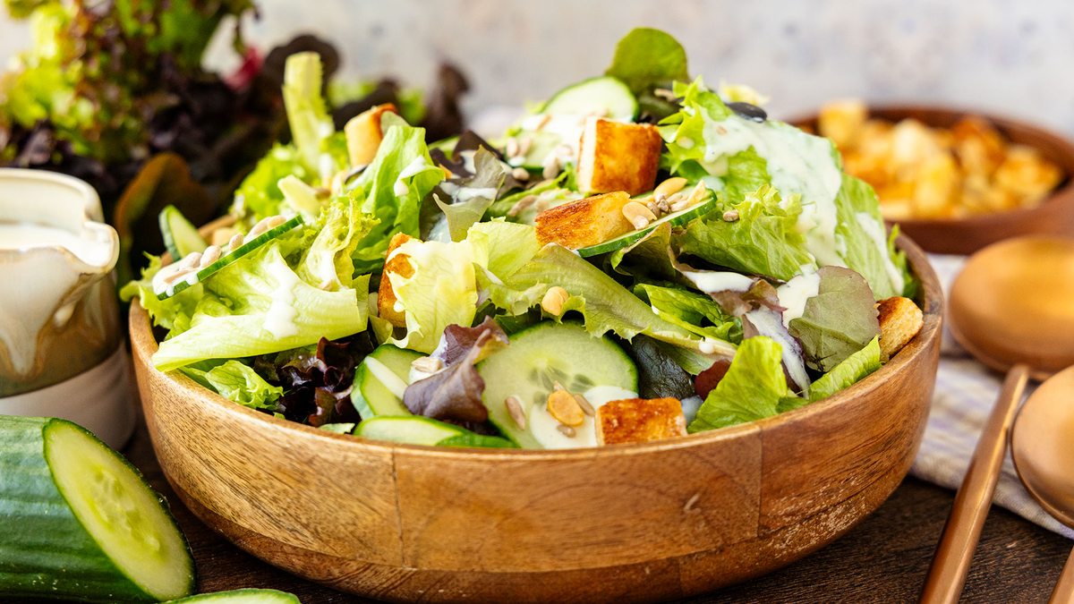 Einfacher Lollo Rosso Salat