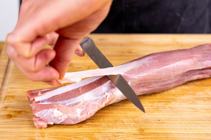 Schweinefilet parieren