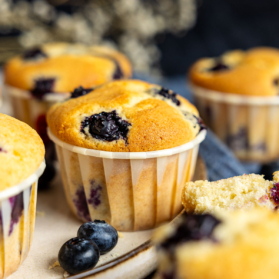 Klassische Blaubeermuffins: saftig und schnell