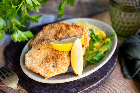 Sellerieschnitzel im Backofen