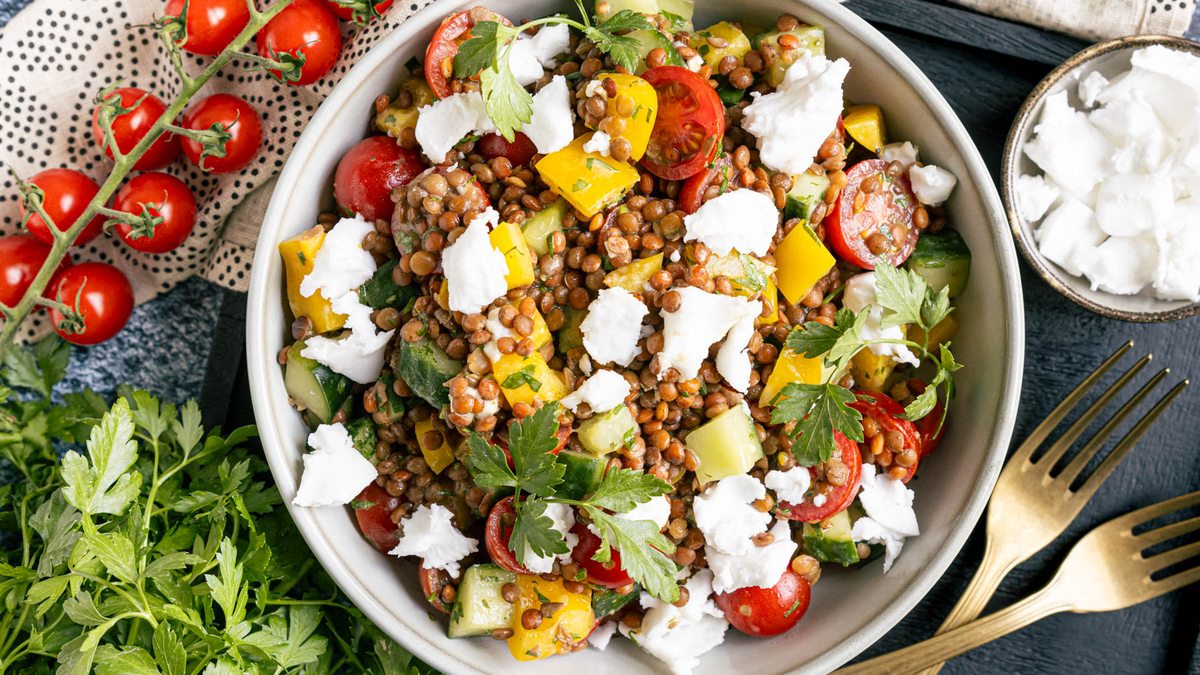 Veganer Linsensalat