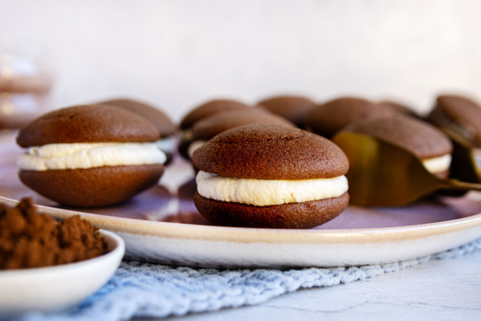 Whoopies: klassische Whoopies mit Kakao und Vanillecreme