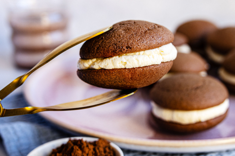 Whoopies mit Kakao und Vanillecreme