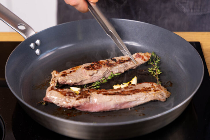 Wildschweinfilet separat anbraten