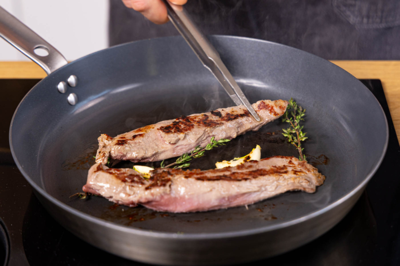 Wildschweinfilet separat anbraten