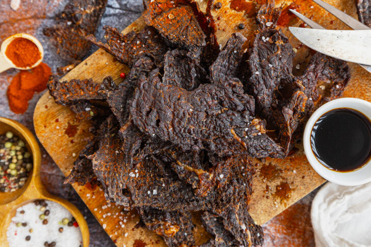 Beef Jerky im Dörrautomat topdown