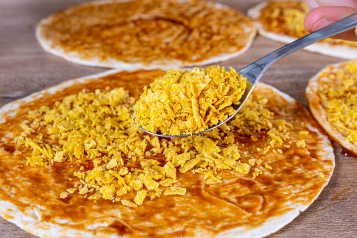 Tortilla Chips verteilen
