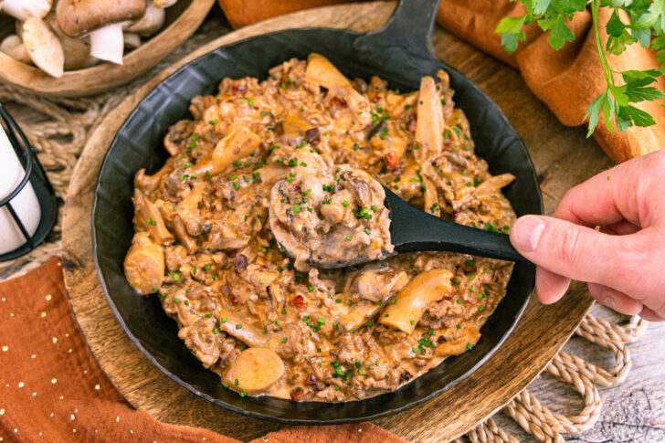 Jägertopf mit Hackfleisch