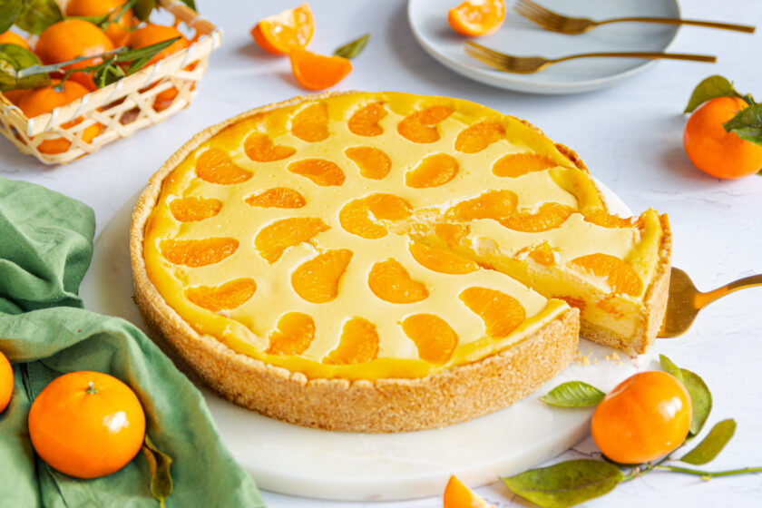 Käsekuchen mit Mandarinen