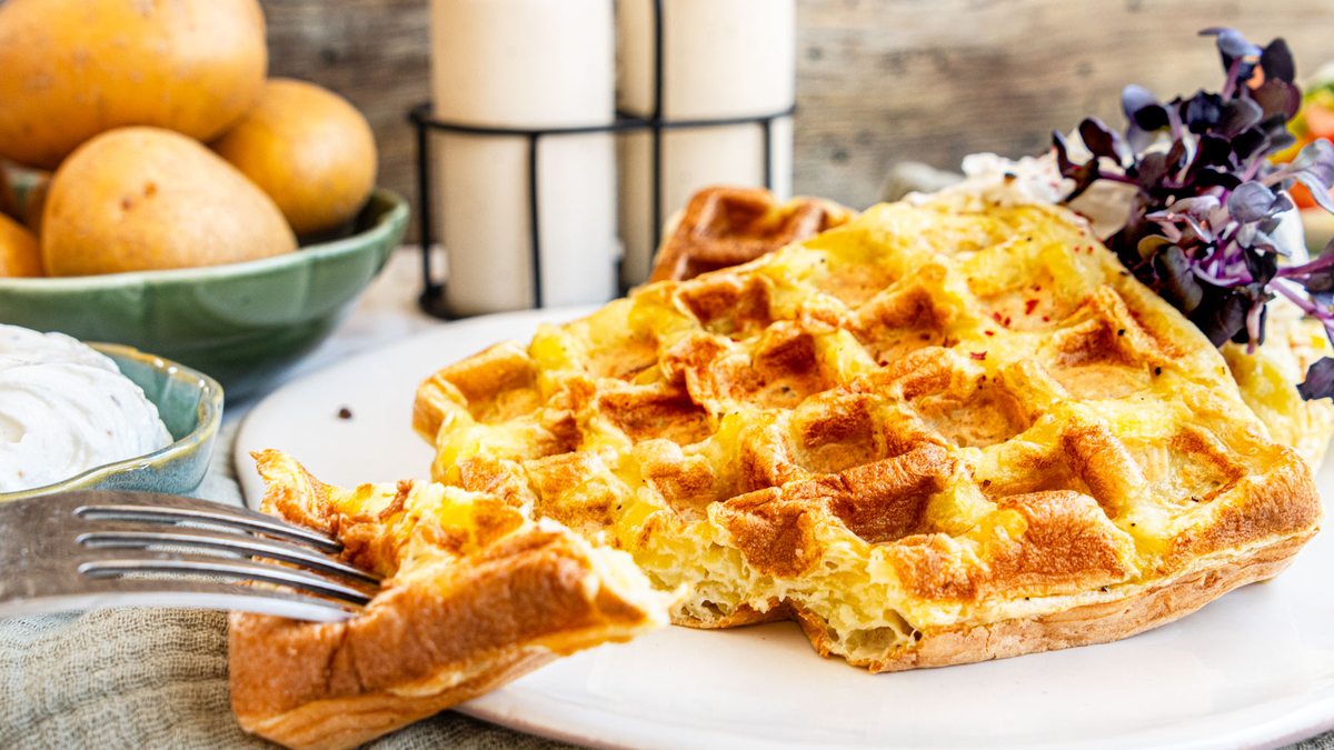 Knusprige Kartoffelwaffeln einfach herzhaftes Rezept