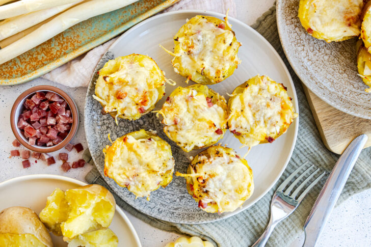 Kartoffelmuffins mit Spargel