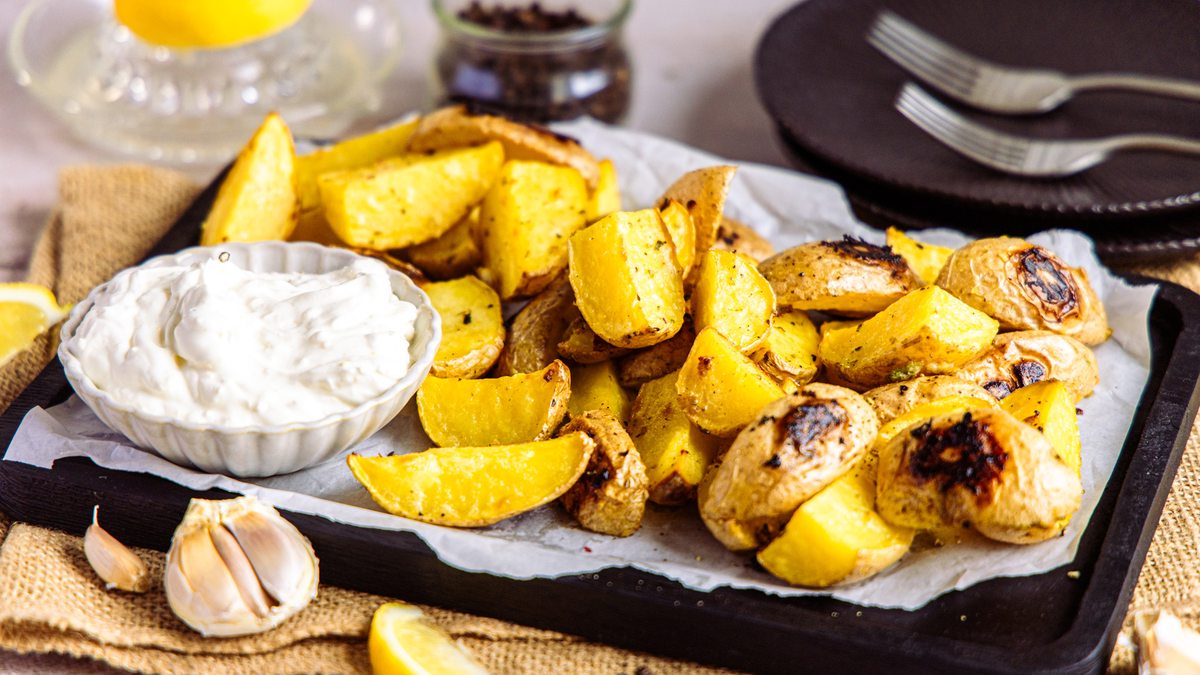 Knoblauchkartoffeln mit Schmand & Zitrone