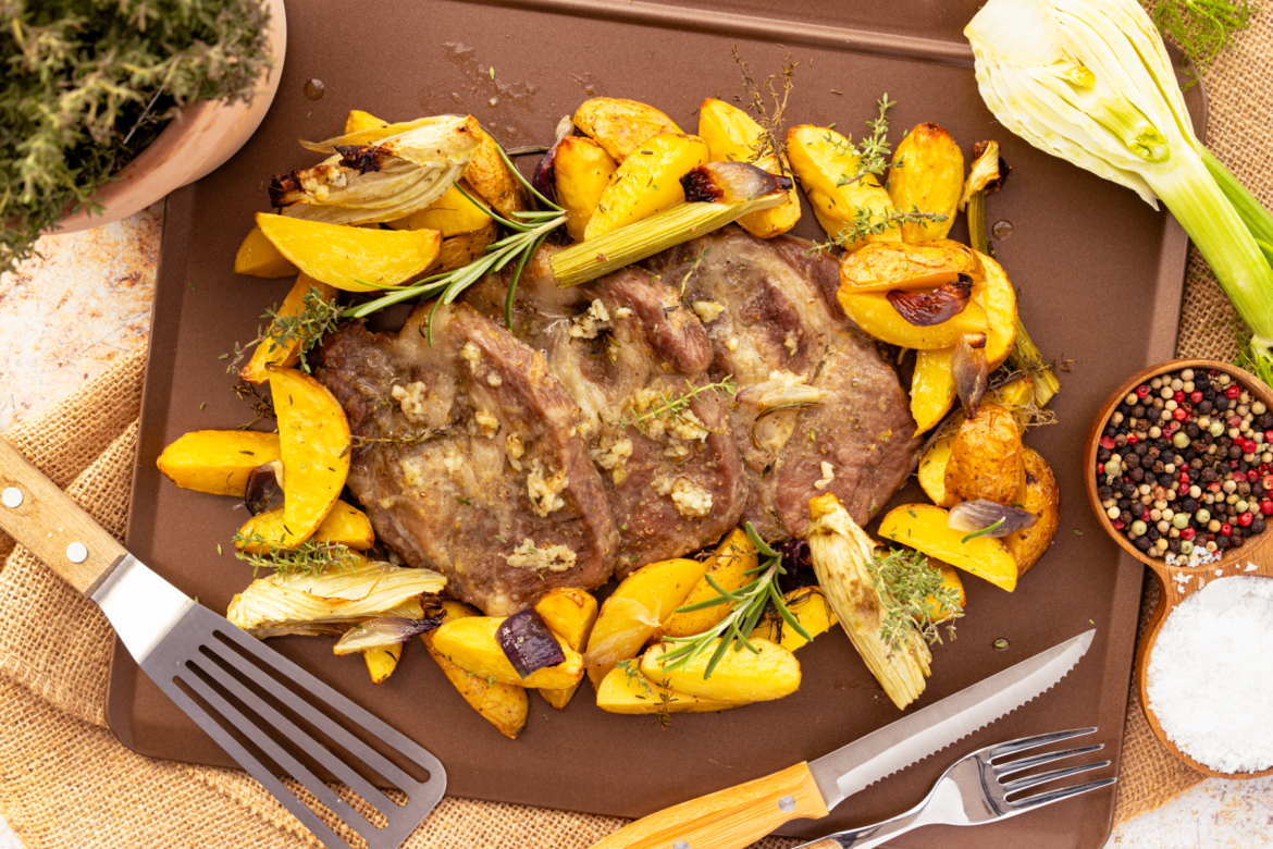 Nackensteak aus dem Ofen