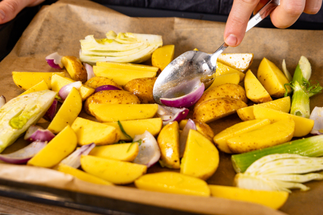 Nackensteak aus dem Ofen