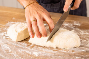Pizzateig teilen