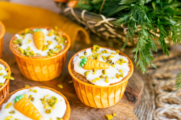 Rübli Muffins mit weißer Schokolade