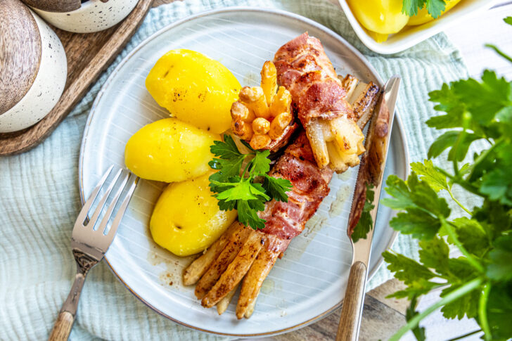 Spargel aus dem Glas lecker in der Pfanne zubereiten