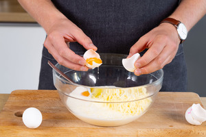 Eier trennen.