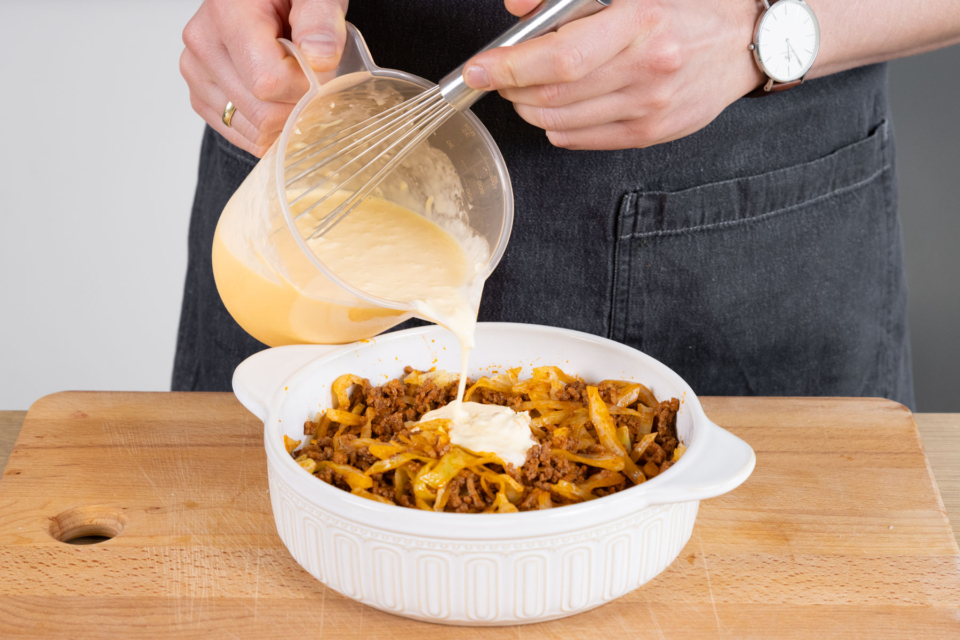 Weißkohl-Hackfleisch-Auflauf