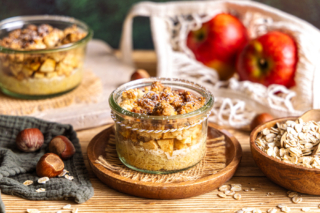 Apfelkuchen im Glas aus der Heißluftfritteuse