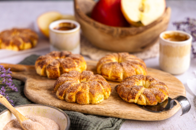Apfelringe in Blätterteig aus der Heißluftfritteuse