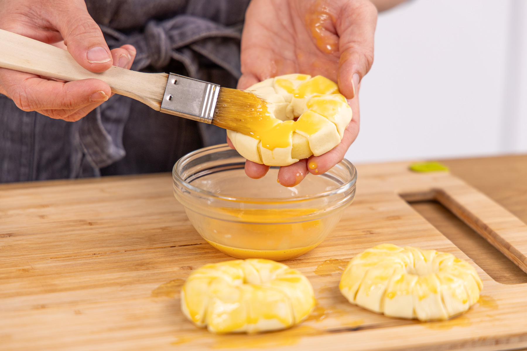 Apfelringe in Blätterteig aus der Heißluftfritteuse