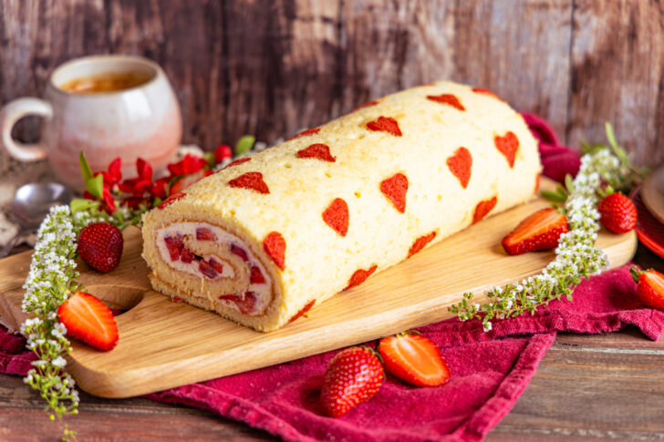 Biskuitrolle mit Muster