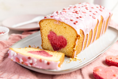 einfacher Herzkuchen nah