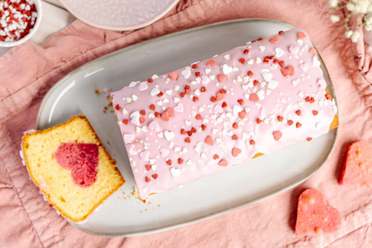 einfacher Herzkuchen top-down