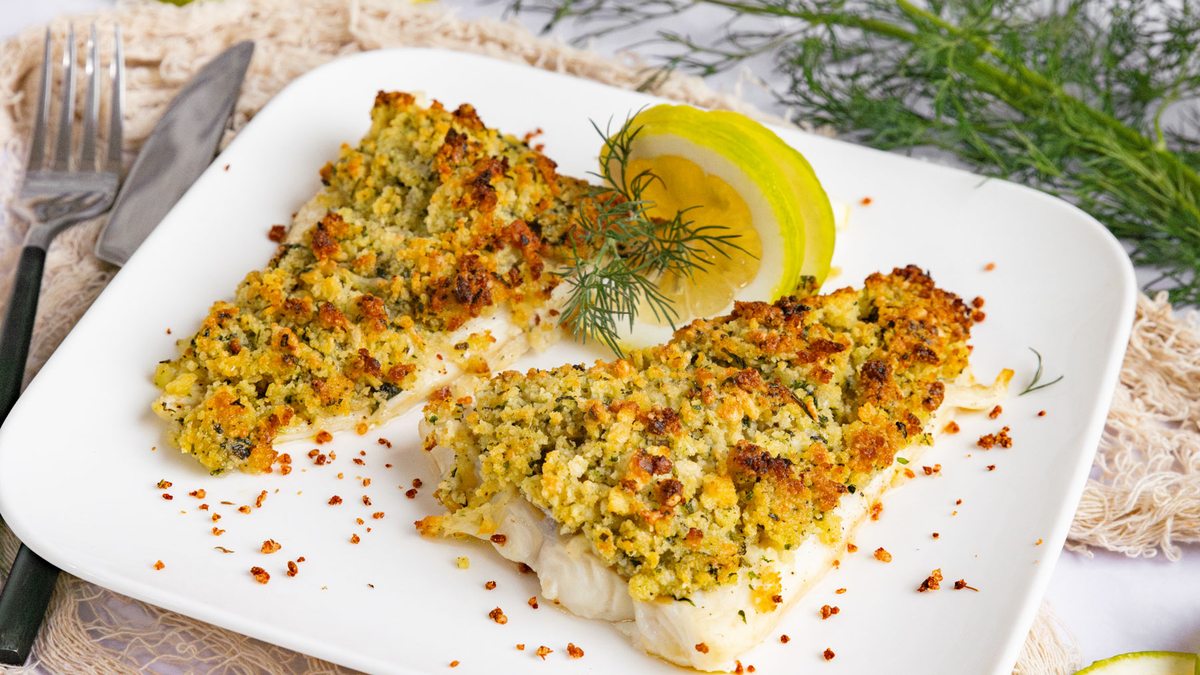 Fisch mit Kräuterkruste