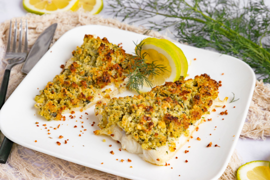 Fisch mit Kräuterkruste