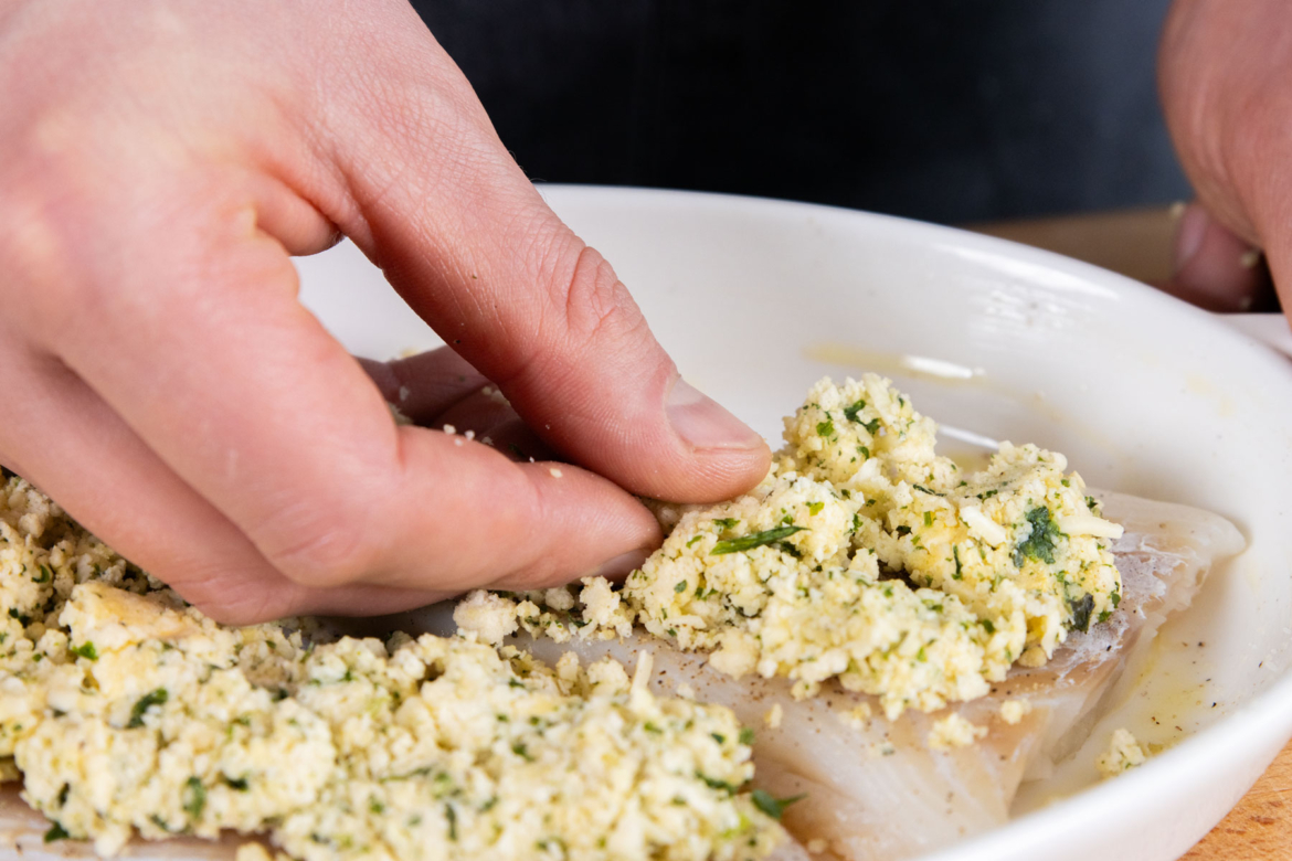 Fisch mit Kräuterkruste