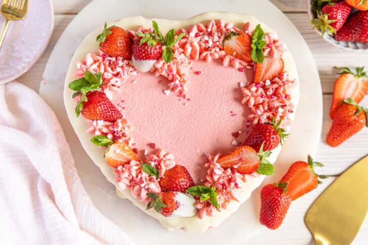 Herztorte zum Muttertag top-down