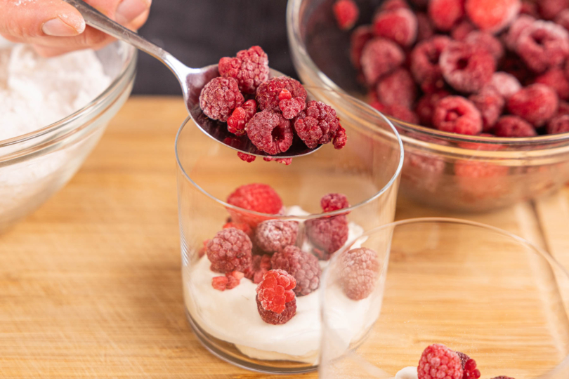 Himbeertraum mit Baiser schichten Himbeere