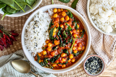 Kichererbsen-Spinat-Curry: schnell & einfach