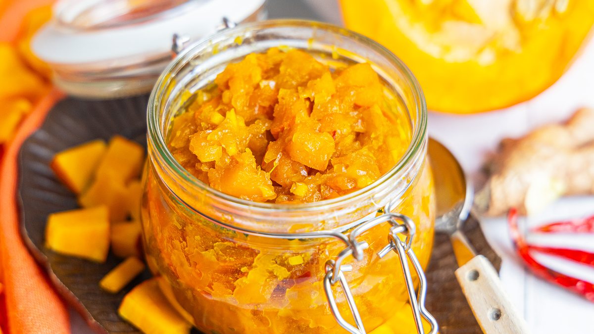 Süß-saures Kürbis-Chutney aus Hokkaido