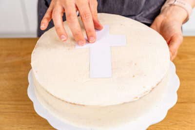 Druckvorlage für Kreuz platzieren