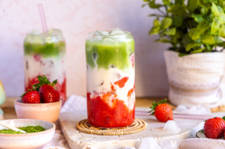 Strawberry Matcha Latte